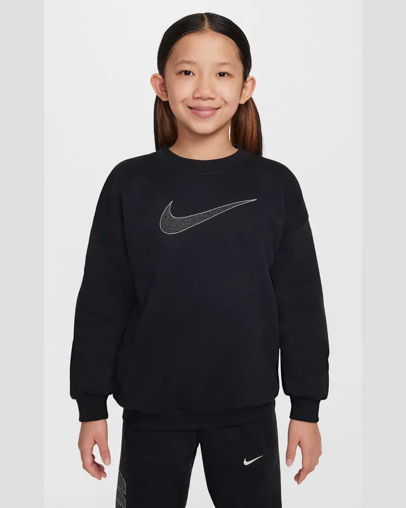 Nike Sportswear Club Fleece extragroßes Sweatshirt für ältere Kinder (Mädchen) - Schwarz Schwarz