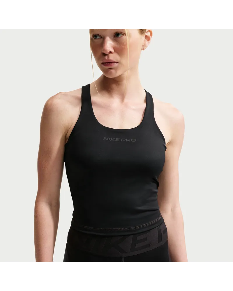 Nike Pro Sculpt gepolstertes Sport-BH-Tanktop mit mittlerem Halt - Schwarz Schwarz
