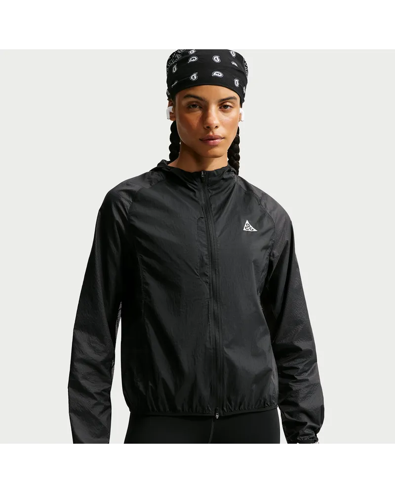 Nike ACG "Aireez" Traillaufjacke mit UV-Schutz (Damen) - Schwarz Schwarz