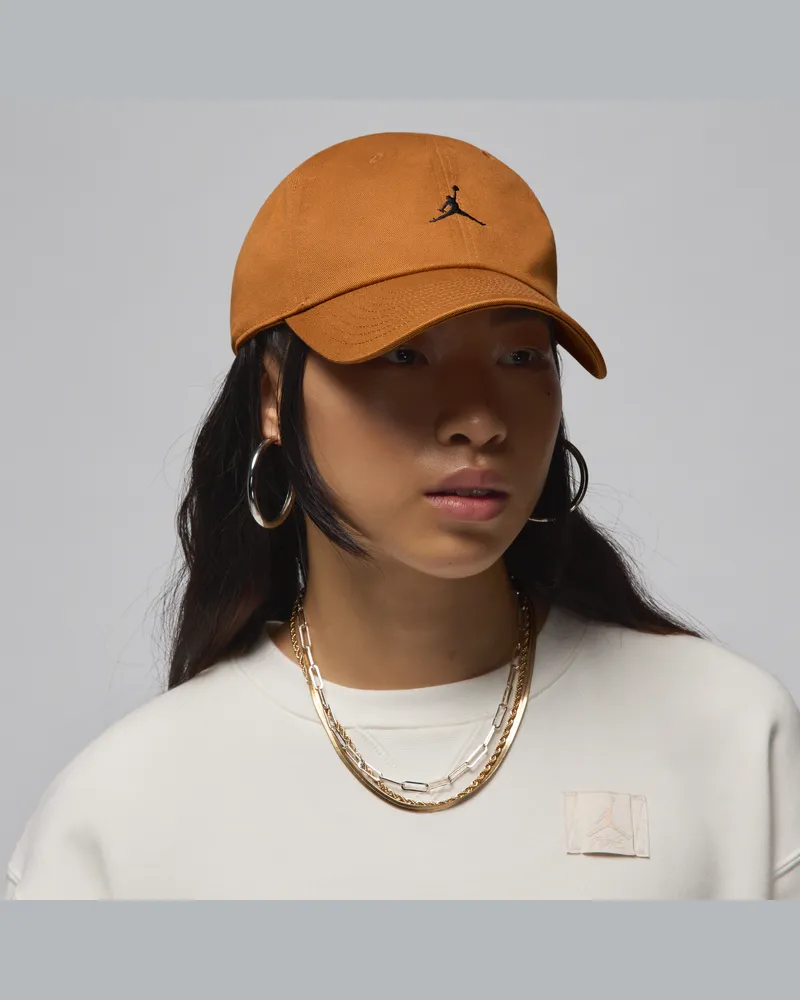 Nike Jordan Club unstrukturierte Cap mit gebogenem Schirm - Braun Braun