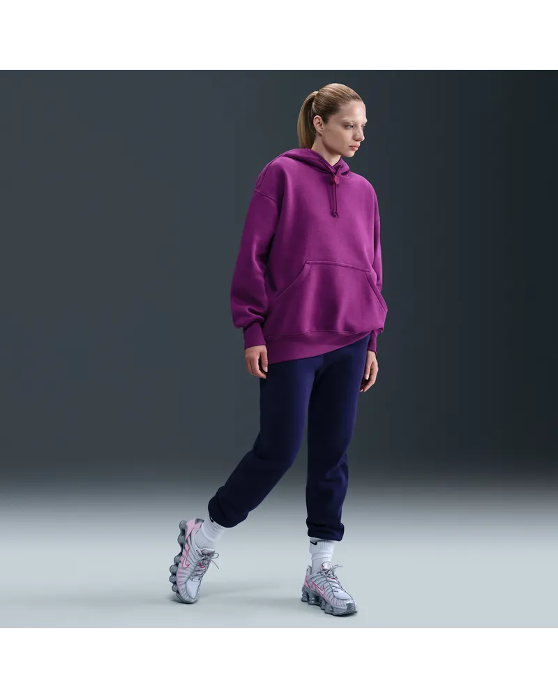 Nike FC Barcelona Phoenix Fleece  Fußballhose mit hohem Bund (Damen) - Lila Lila