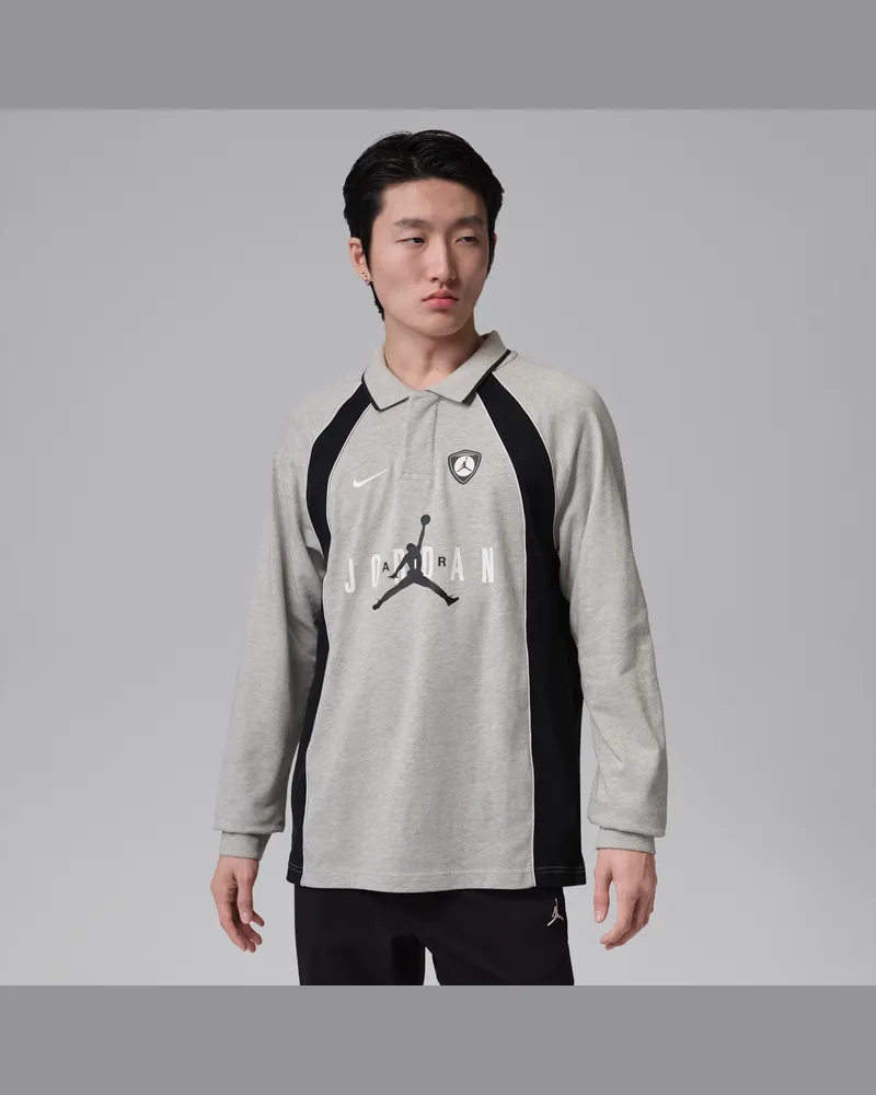 Jordan Flight Longsleeve-Poloshirt aus Jersey (Herren) - Grau Grau