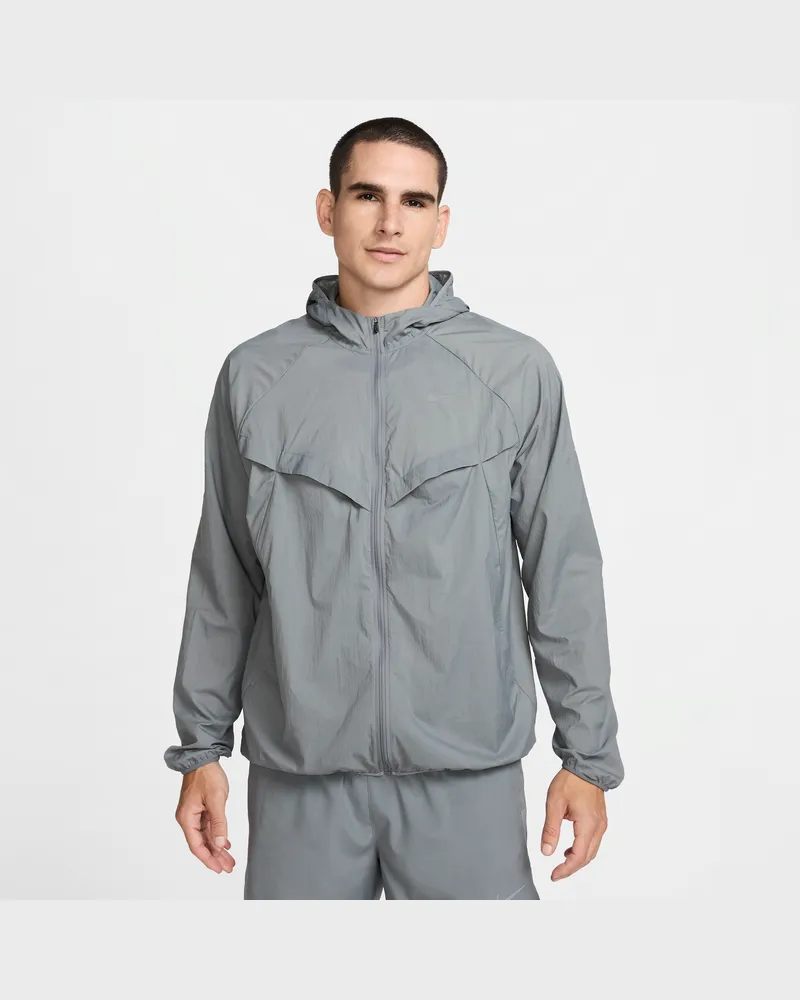 Nike Stride Repel-Laufjacke mit UV-Schutz (Herren) - Grau Grau