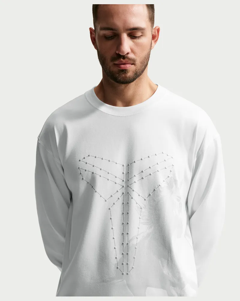 Nike Kobe Dri-FIT Longsleeve-Basketball-T-Shirt (Herren) - Weiß Weiß