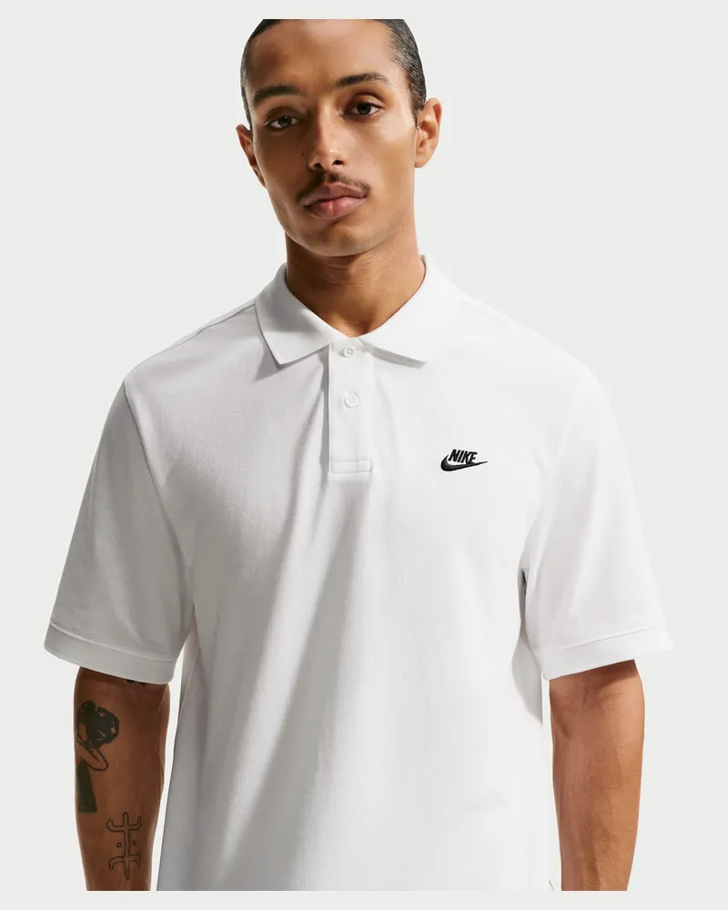 Nike Club Kurzarm-Poloshirt für Herren - Weiß Weiß