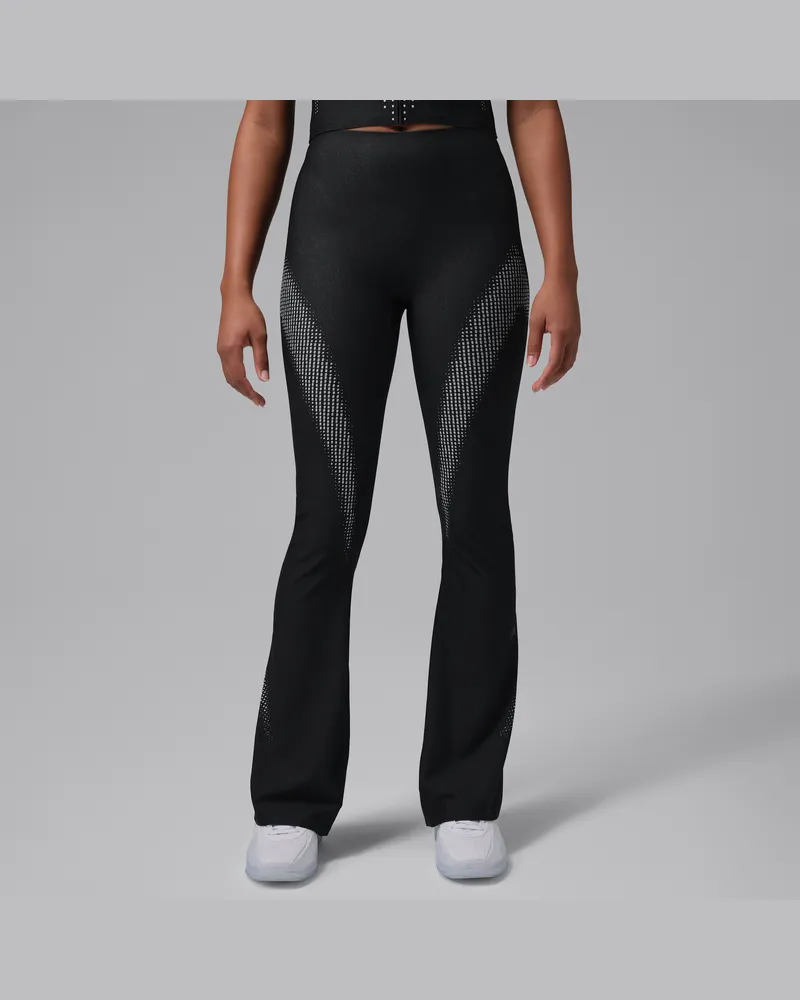 Jordan Sport Flightweight Dri-FIT Leggings mit hohem Bund und ausgestelltem Bein (Damen) - Schwarz Schwarz