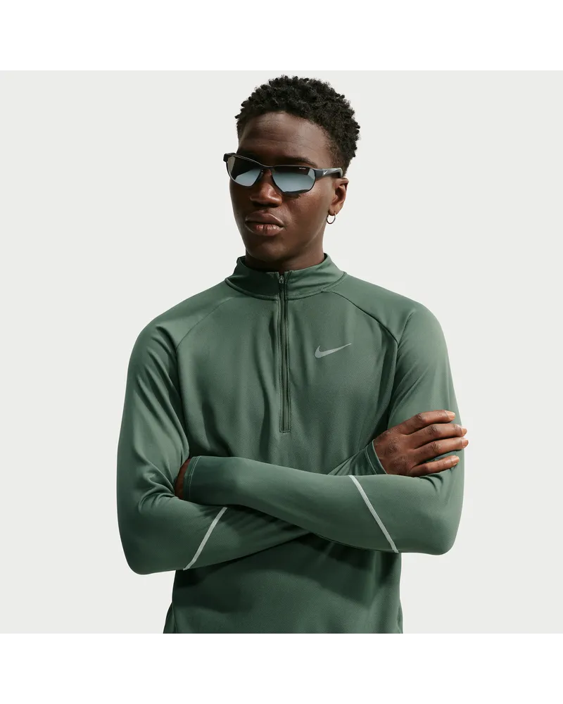 Nike Miler Dri-FIT Laufoberteil mit Halbreißverschluss (Herren) - Grün Grün