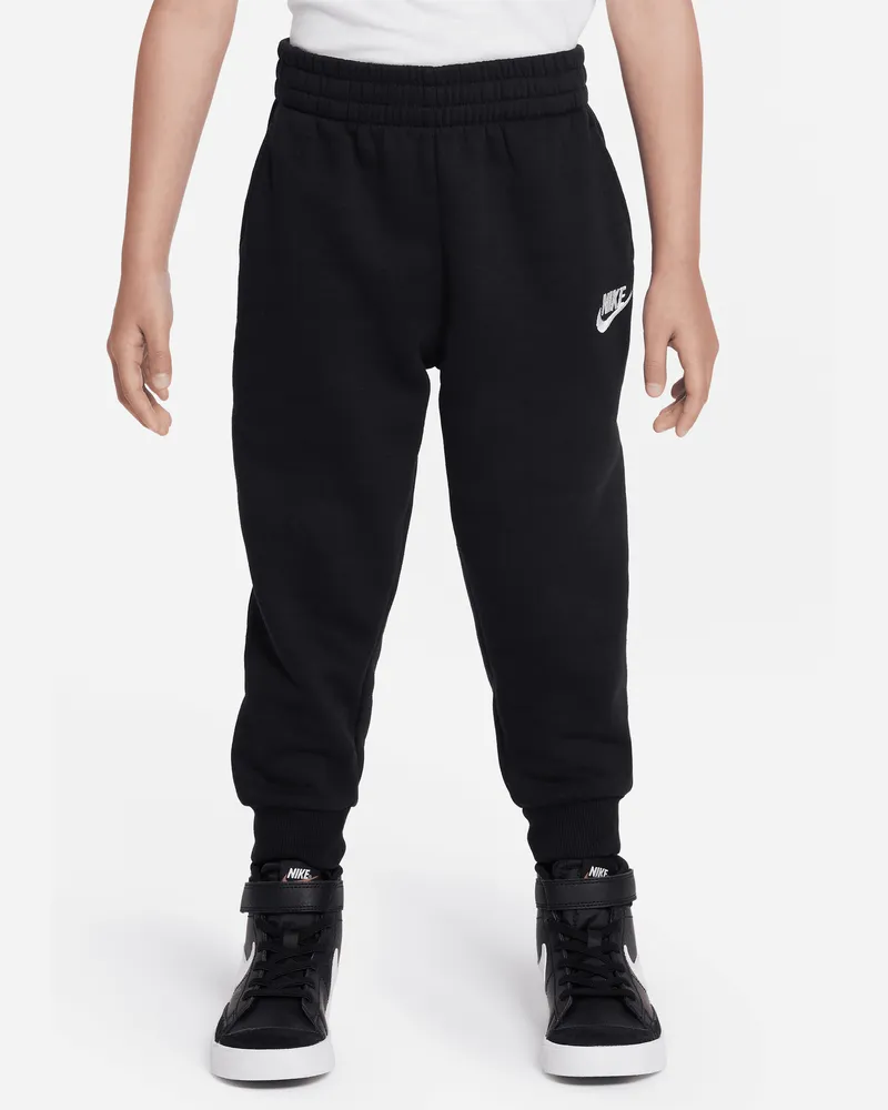 Nike Club Fleece Hoodie mit durchgehendem Reißverschluss für Kleinkinder - Schwarz Schwarz