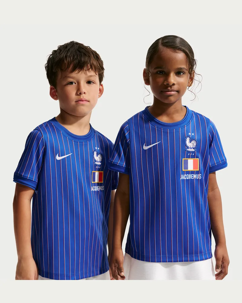 Nike France x Jacquemus Kurzarm-Fußballoberteil (Kinder) - Blau Blau