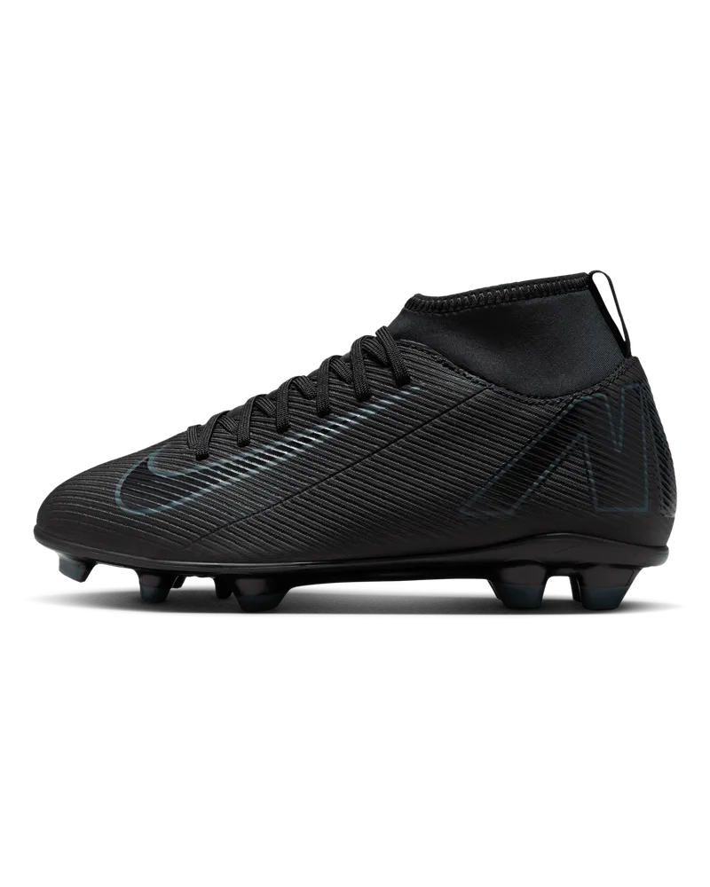 Nike Jr. Mercurial Superfly 10 Club High-Top-Fußballschuh für verschiedene Böden (jüngere/ältere Kinder) - Schwarz Schwarz