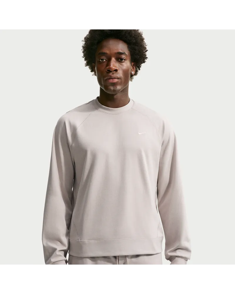 Nike Primary NanoKnit Performance-Langarmshirt mit Dri-FIT-Technologie und UV-Schutz für Herren - Braun Braun