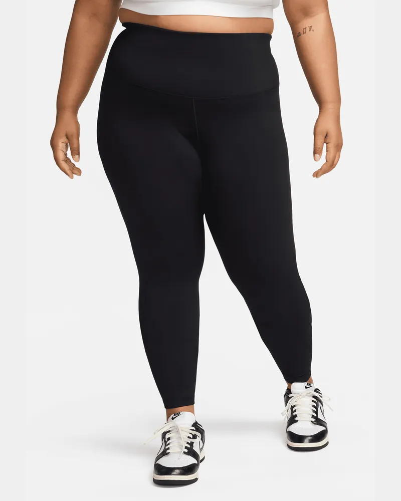 Nike One Leggings in voller Länge mit hohem Bund für Damen - Schwarz Schwarz