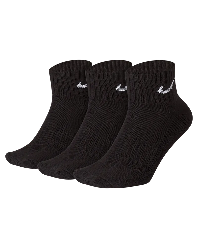 Nike gepolsterte Knöchelsocken (3 Paar) - Schwarz Schwarz