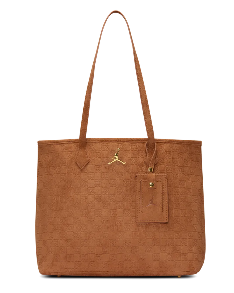 Jordan Monogram Tragetasche aus Wildleder (17 l) - Braun Braun