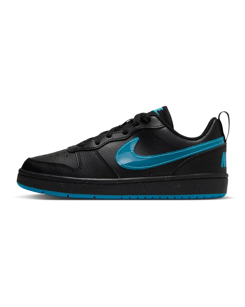 Nike Court Borough Low Schuh (ältere Kinder) - Schwarz Schwarz