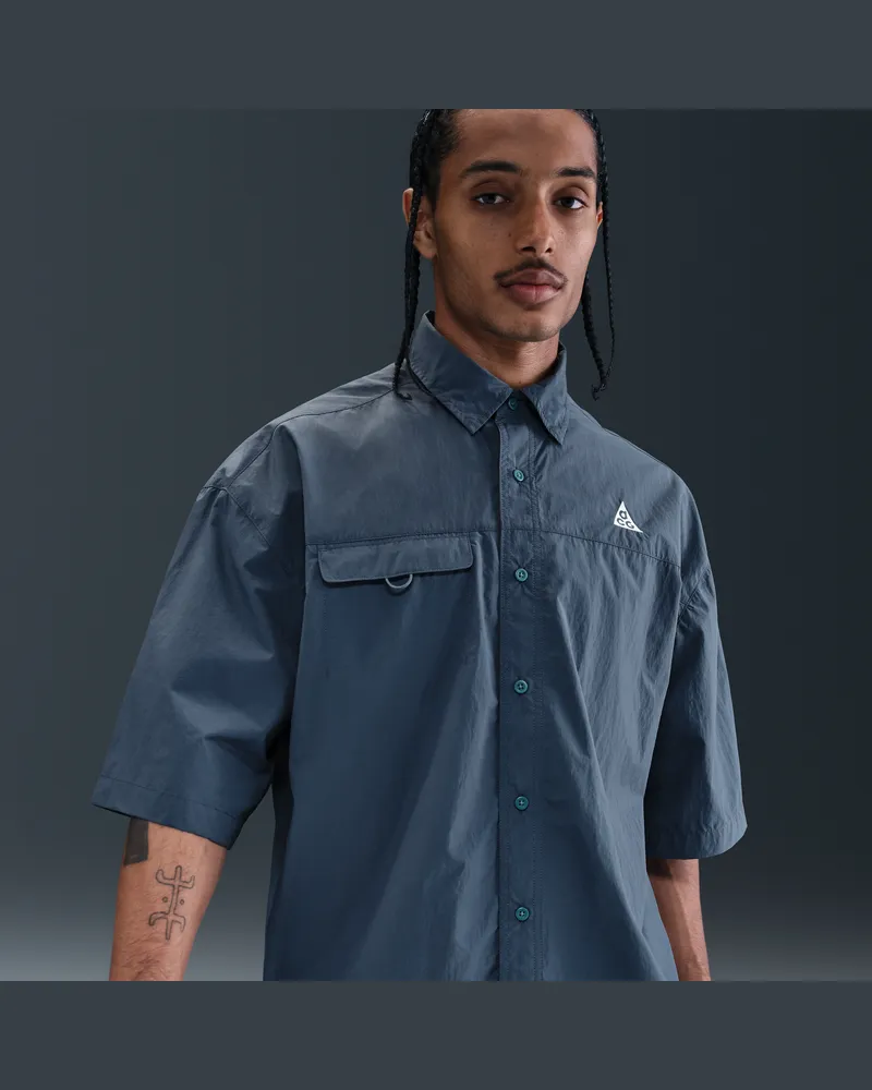 Nike ACG "Orb Weaver" UV Repel Kurzarmshirt - Blau Blau