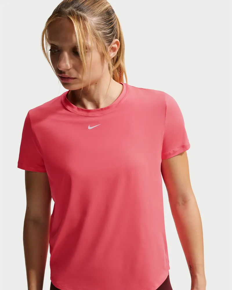 Nike One Classic Dri-FIT Kurzarm-Oberteil für Damen - Pink Pink