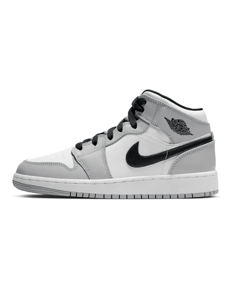 Jordan 1 Mid Schuh für ältere Kinder - Grau Grau