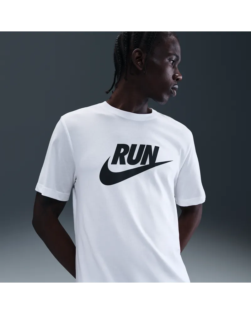 Nike Dri-FIT Lauf-T-Shirt (Herren) - Weiß Weiß