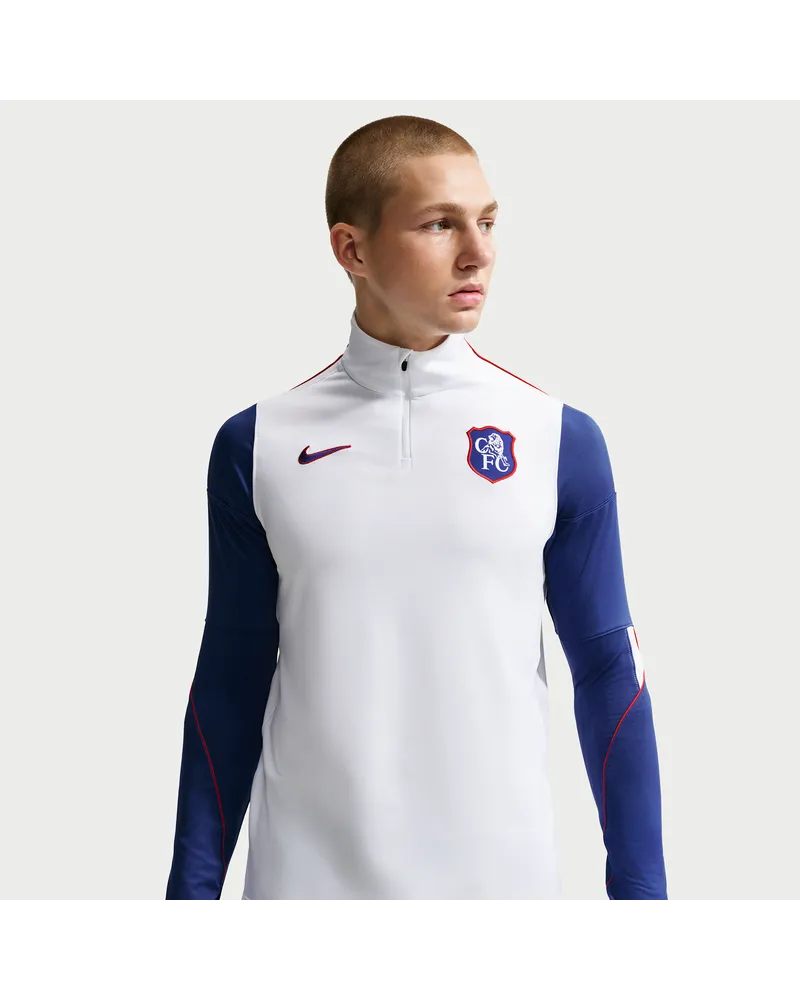 Nike FC Chelsea Strike Third  Dri-FIT Fußball-Drill-Strickoberteil (Herren) - Weiß Weiß