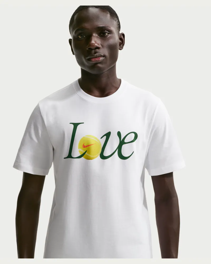 Nike Court Tennis-T-Shirt für Herren - Weiß Weiß