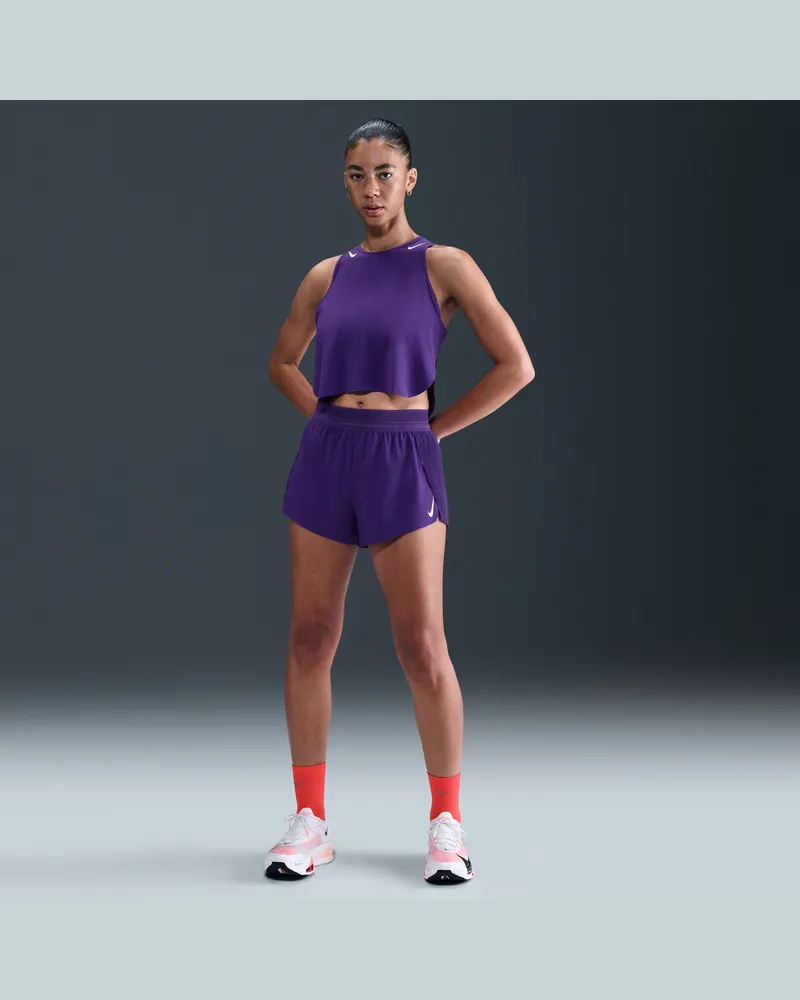 Nike AeroSwift Dri-FIT ADV Laufshorts mit mittelhohem Bund und Innenslip (Damen, ca. 7,5 cm) - Lila Lila