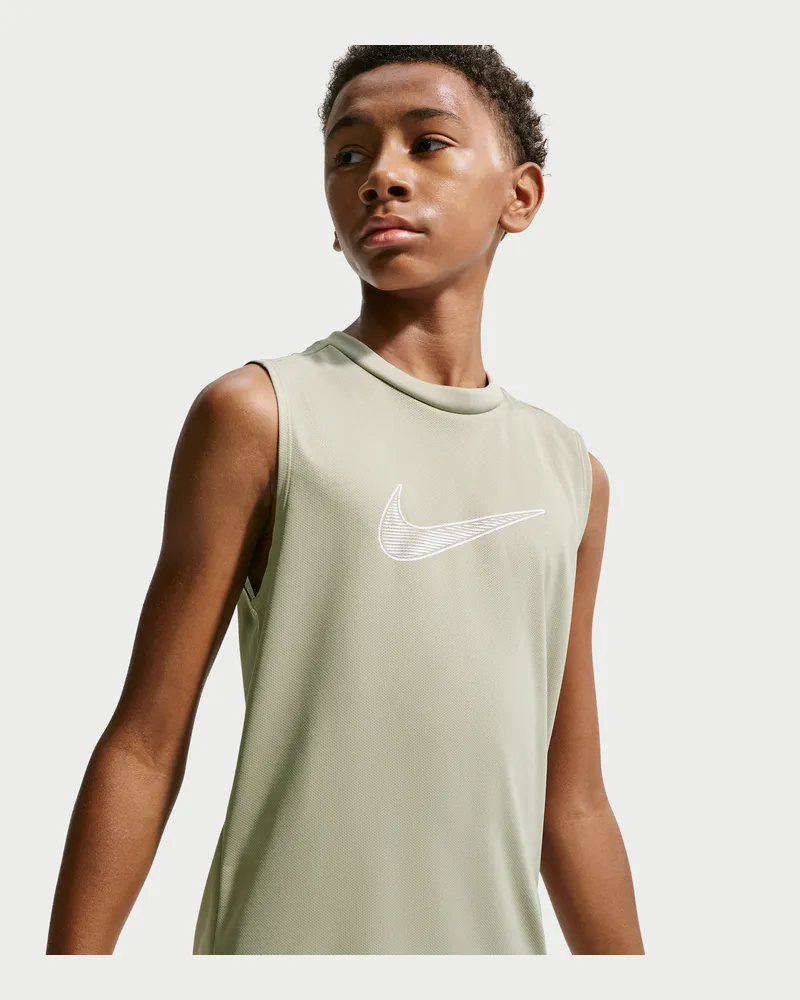 Nike Multi ärmelloses Dri-FIT-Shirt (ältere Kinder, Jungen) - Grün Grün