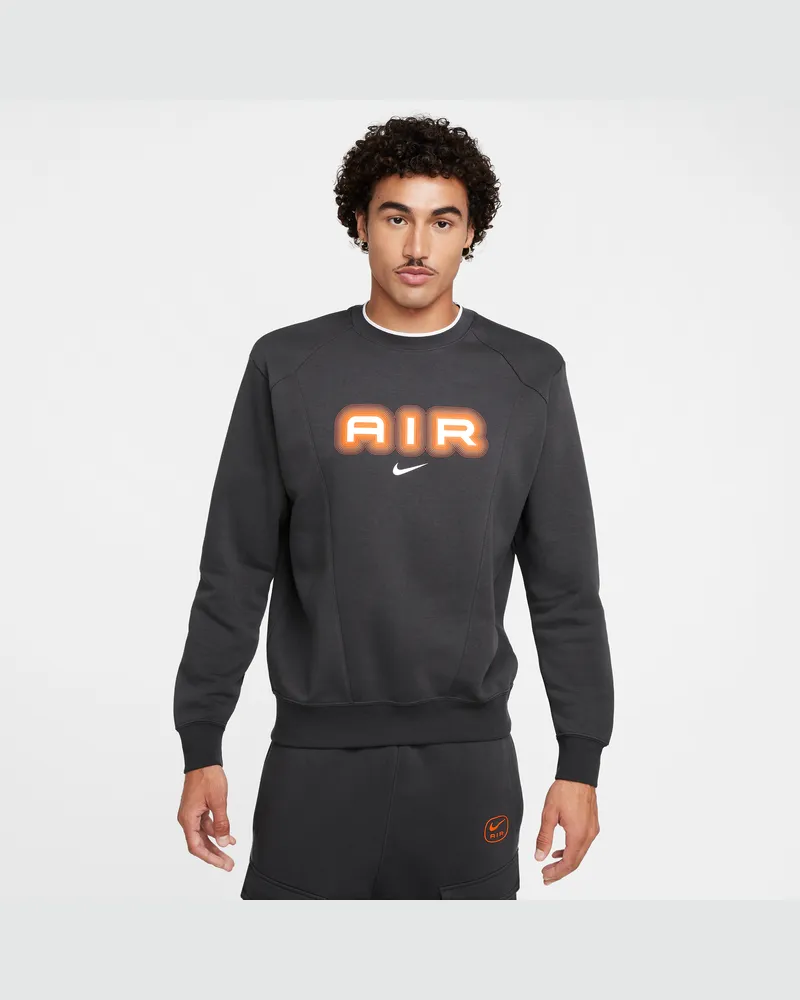 Nike Air Fleece-Sweatshirt mit Rundhalsausschnitt für Herren - Grau Grau