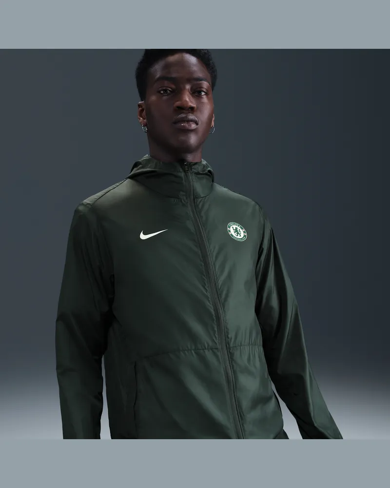 Nike FC Chelsea Academy Pro  Football Regenjacke mit Kapuze (Herren) - Grün Grün