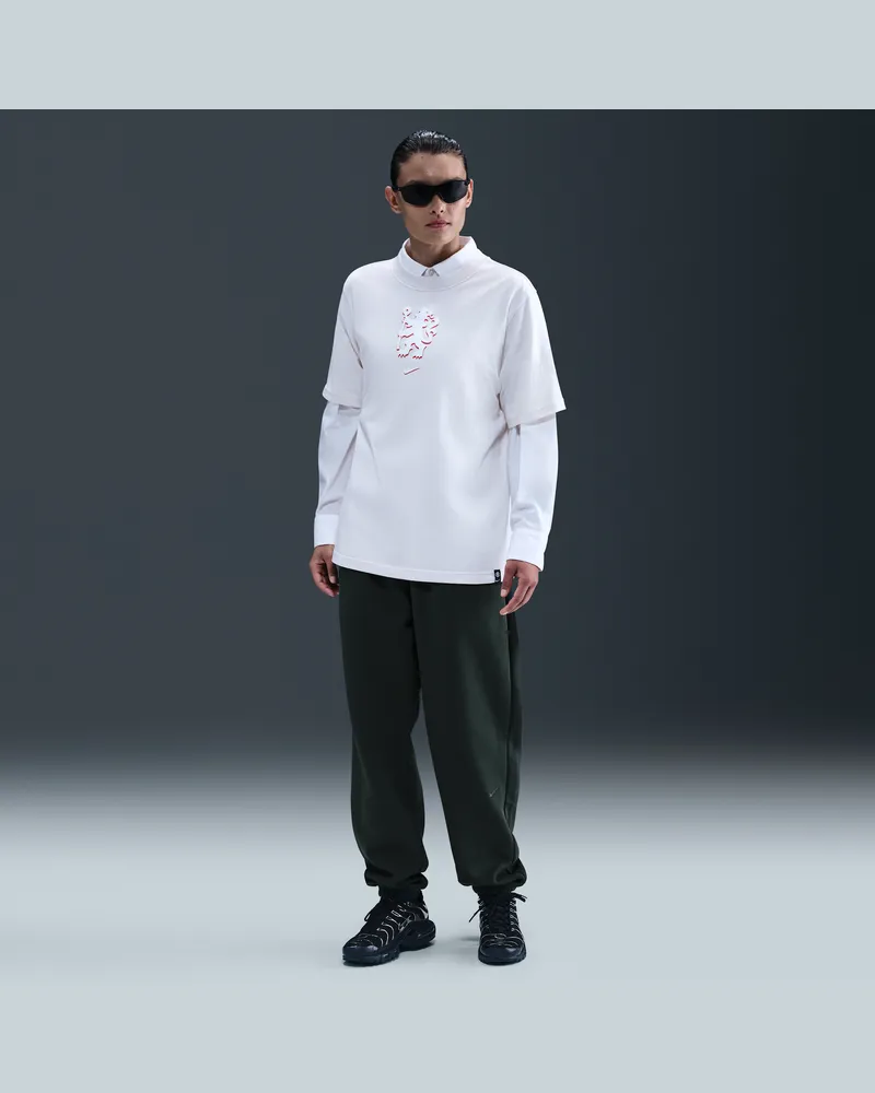 Nike FC Chelsea Phoenix Fleece  Oversize-Fußballhose mit hohem Bund (Damen) - Grün Grün