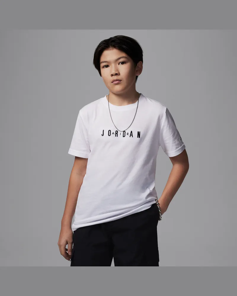 Jordan T-Shirt mit aufgesticktem Logo (ältere Kinder) - Weiß Weiß