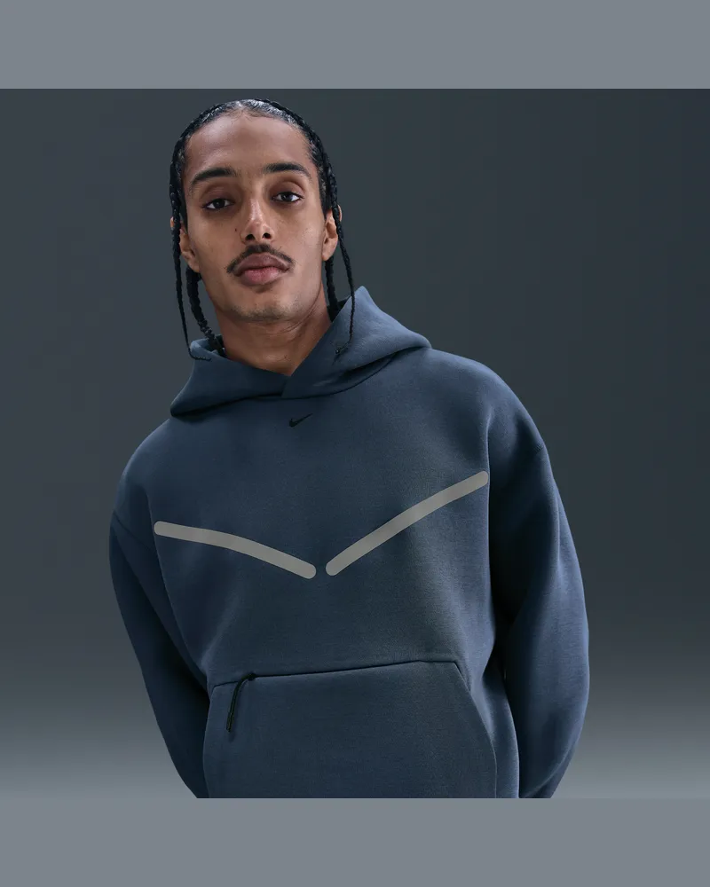 Nike Tech Hoodie mit reflektierenden Akzenten (Herren) - Blau Blau