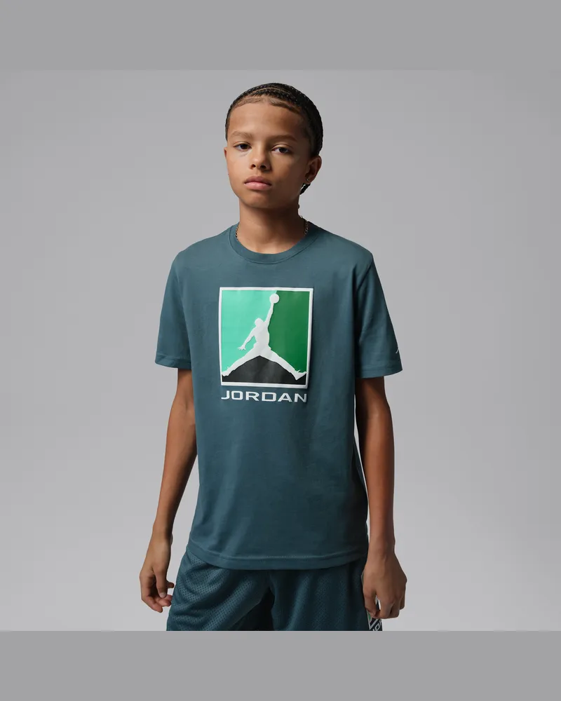 Jordan Flight Essentials Boxed Logo 3.0 T-Shirt (ältere Kinder) - Blau Blau