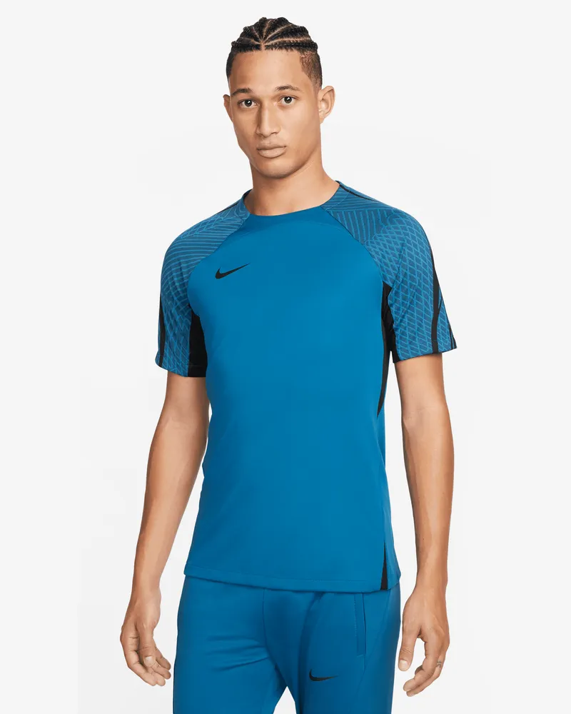 Nike Dri-FIT Strike Kurzarm-Fußballoberteil für Herren - Blau Blau