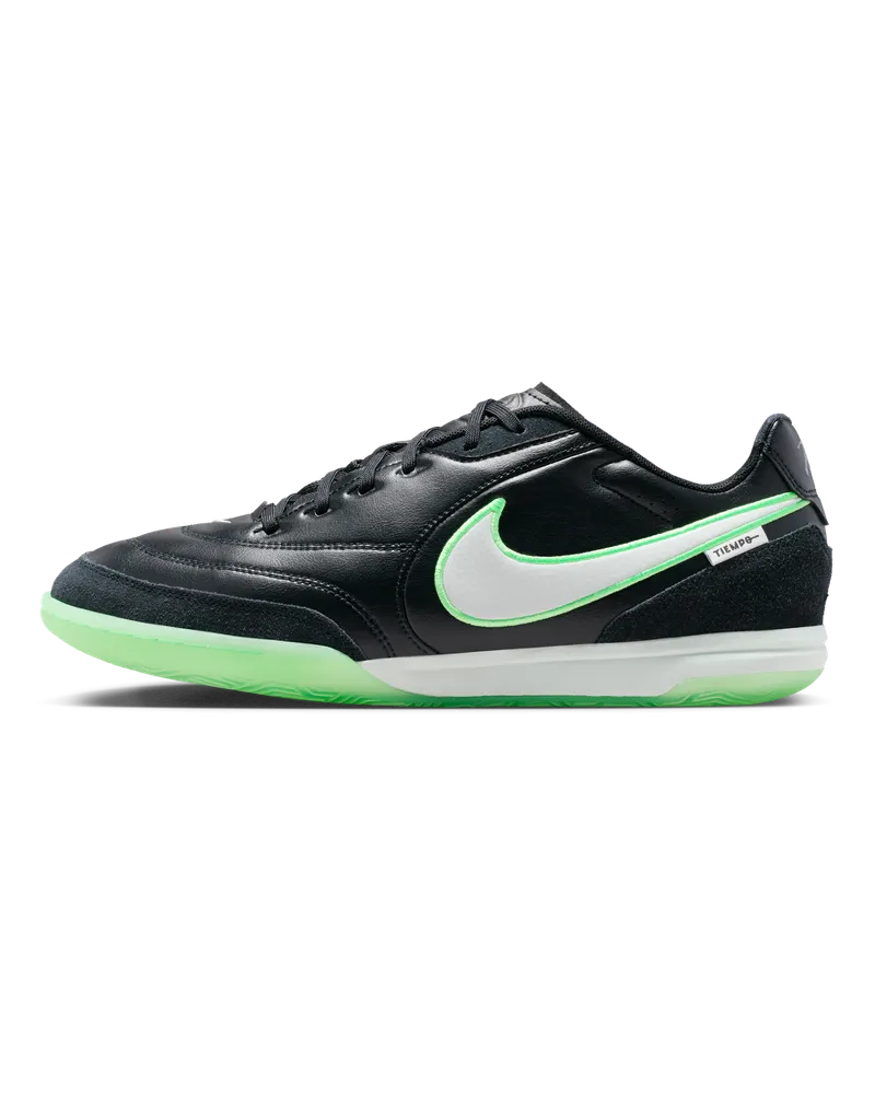 Nike Tiempo Streetgato Low-Top-Fußballschuh für Hallen- und Hartplätze - Schwarz Schwarz