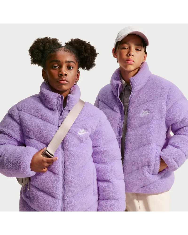 Nike Therma-FIT Puffer-Jacke mit lockerer Passform (ältere Kinder) - Lila Lila