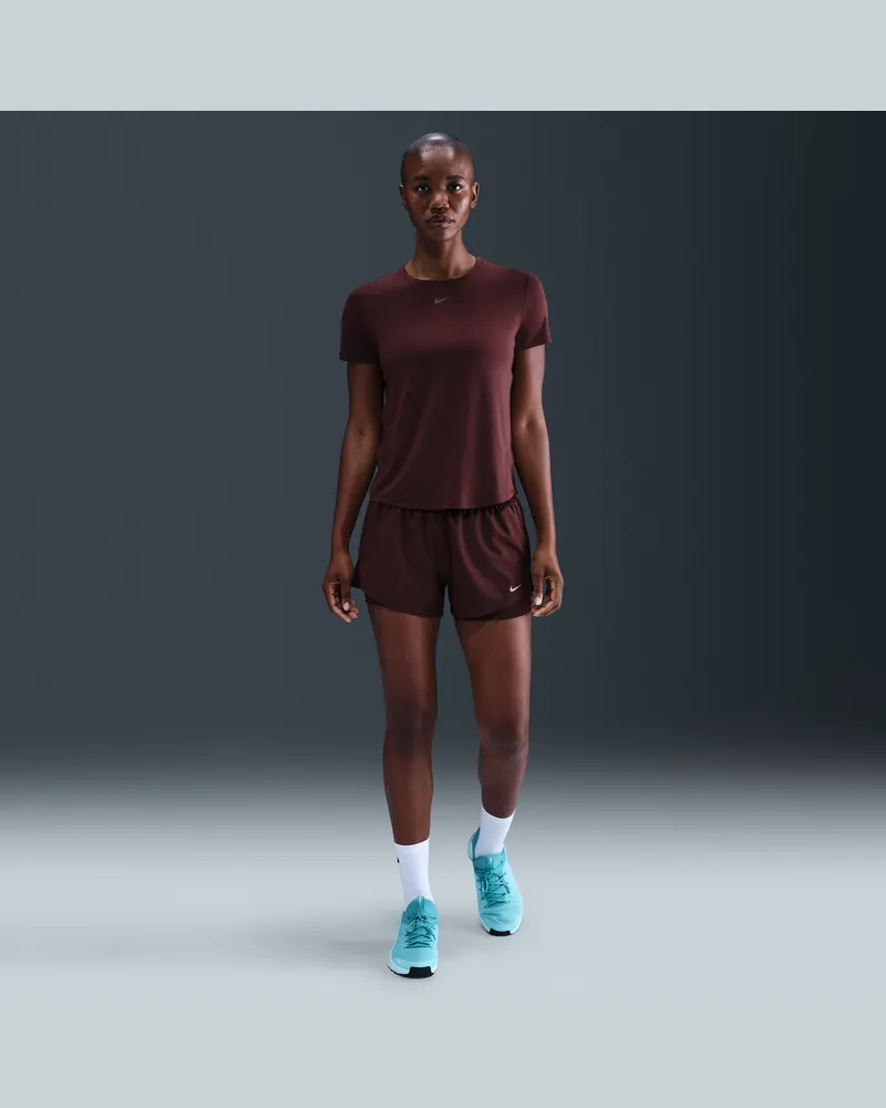 Nike One Dri-FIT 2-in-1-Shorts mit mittelhohem Taillenbund für Damen (ca. 7,5 cm) - Rot Rot