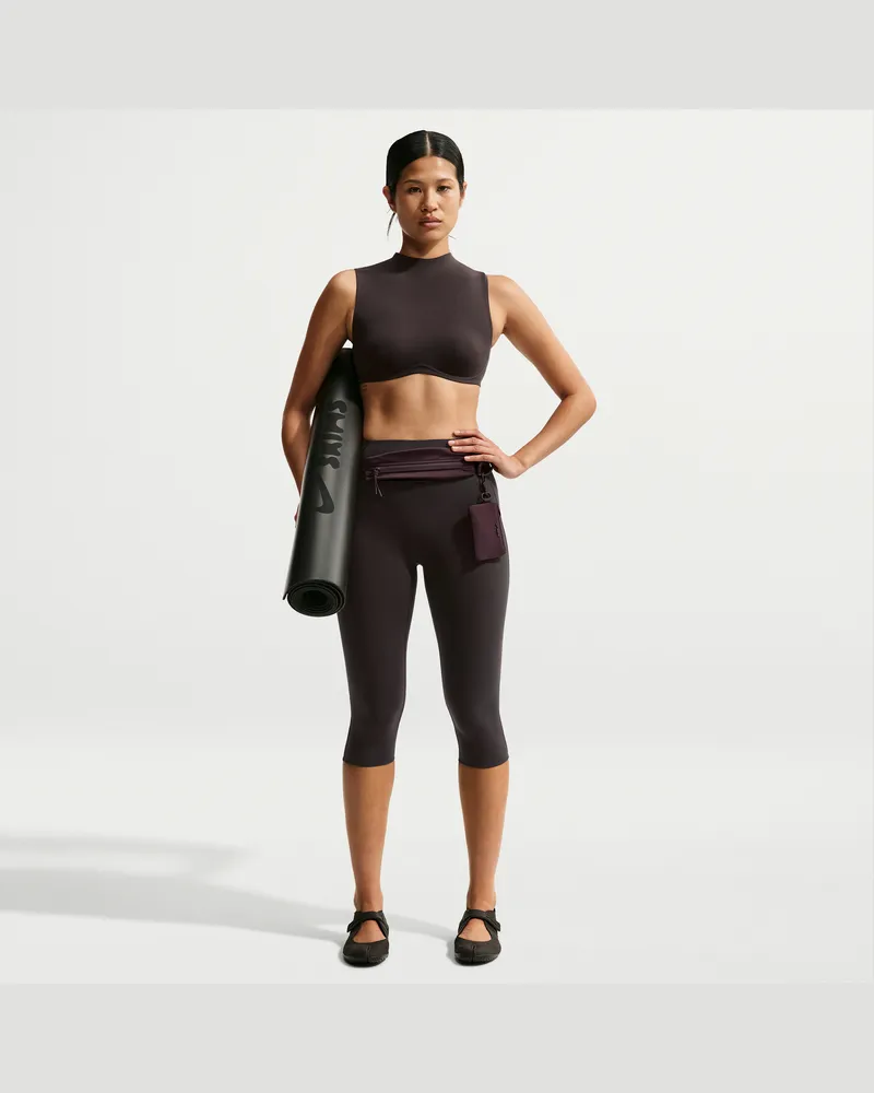 Nike SKIMS Studio Stretch Leggings (Damen, ca. 43 cm) - Braun Braun