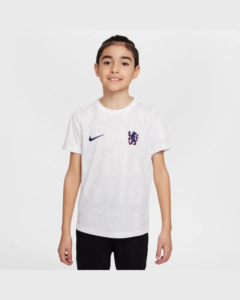 Nike Chelsea FC Academy Pro  Dri-FIT Pre-Match-Fußballoberteil (ältere Kinder) - Weiß Weiß