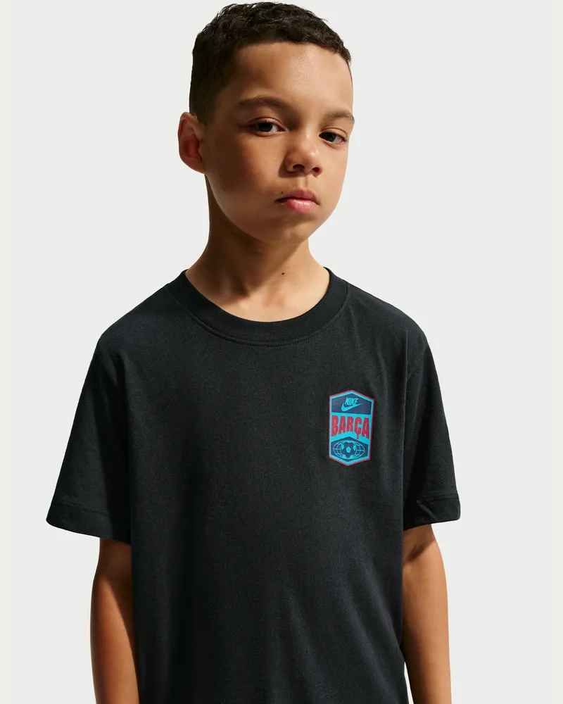 Nike FC Barcelona Premier  Fußball-T-Shirt (ältere Kinder) - Schwarz Schwarz