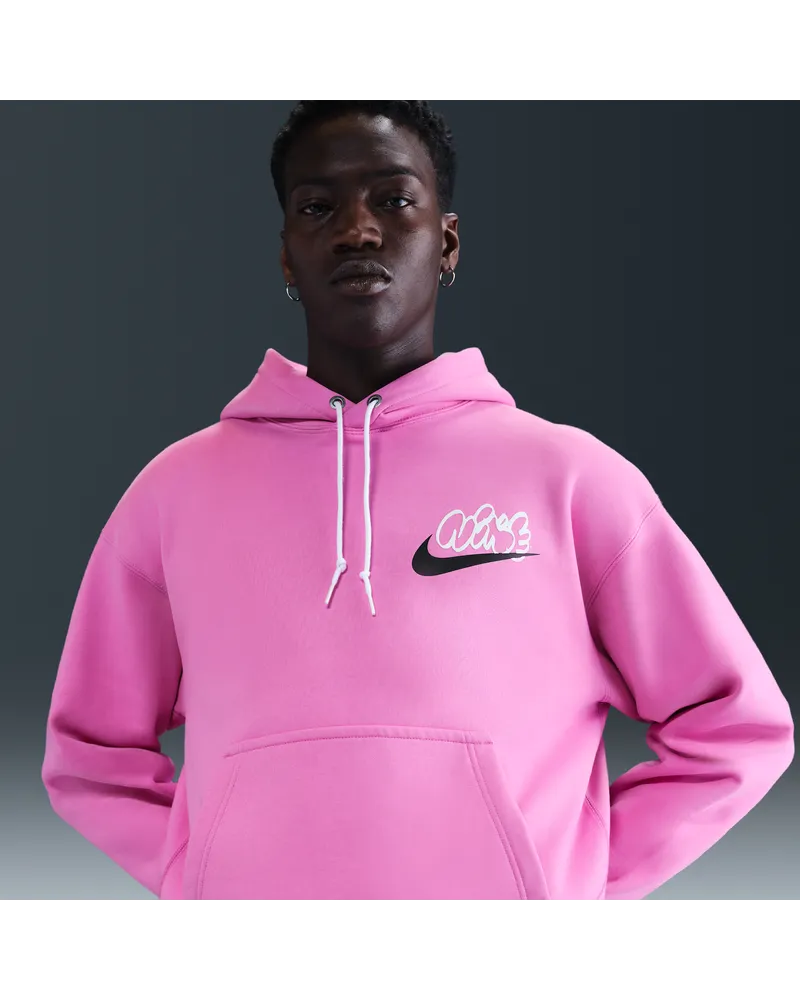 Nike Solo Swoosh Fleece-Hoodie für Herren - Pink Pink