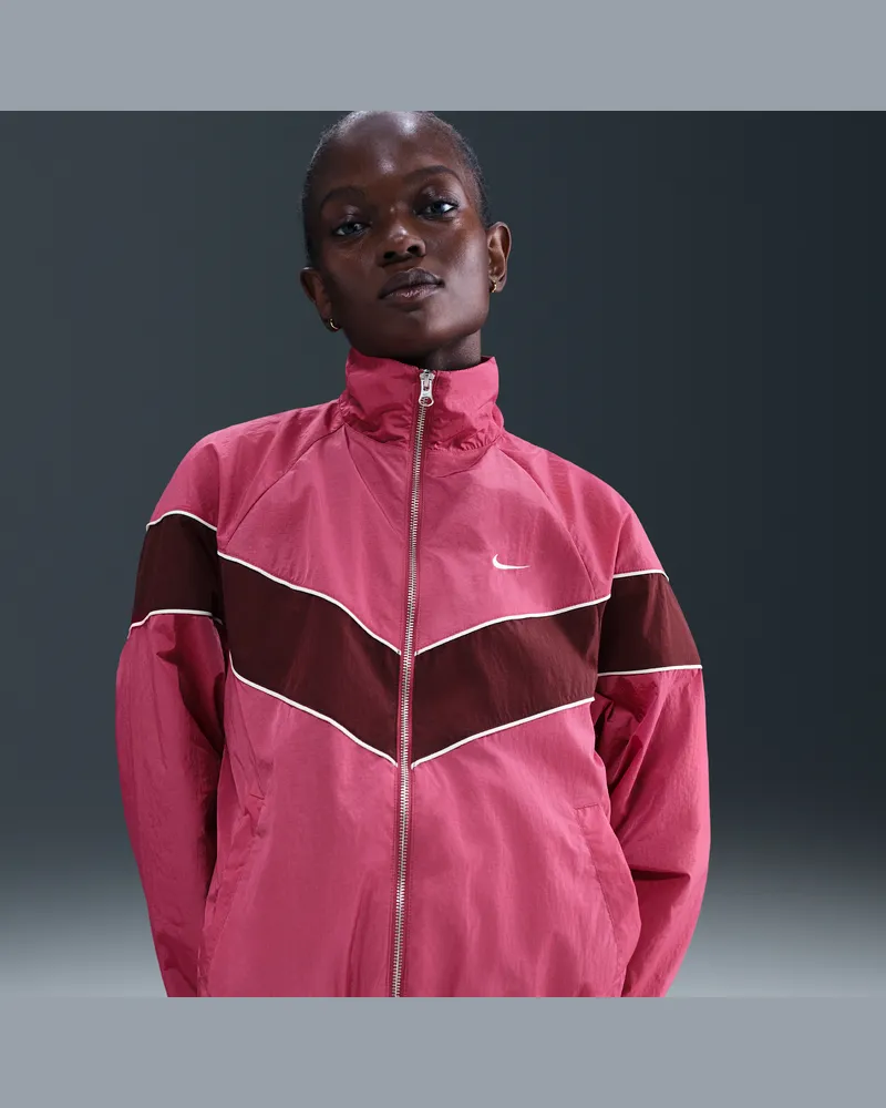 Nike Windrunner lockere UV-Webjacke mit durchgehendem Reißverschluss (Damen) - Lila Lila