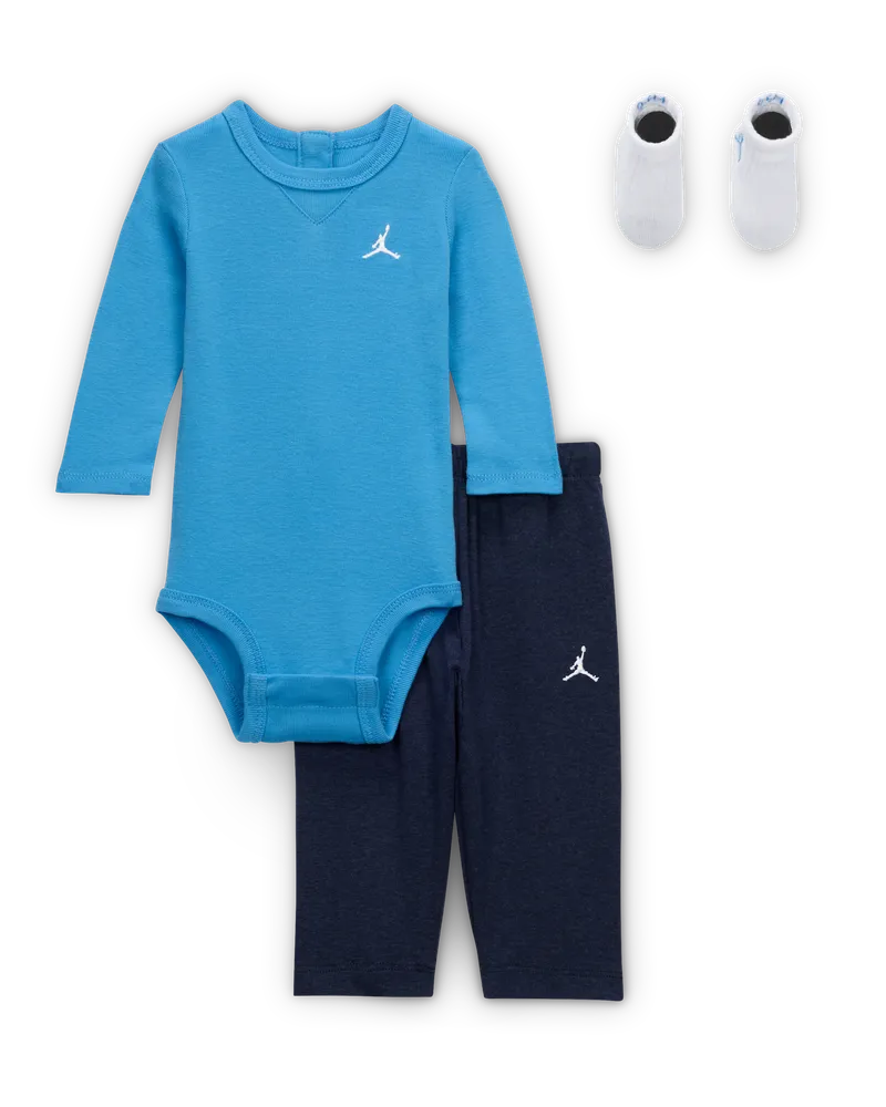 Jordan Baby Essentials Longsleeve-Bodysuit Boxed Set - Blau Blau