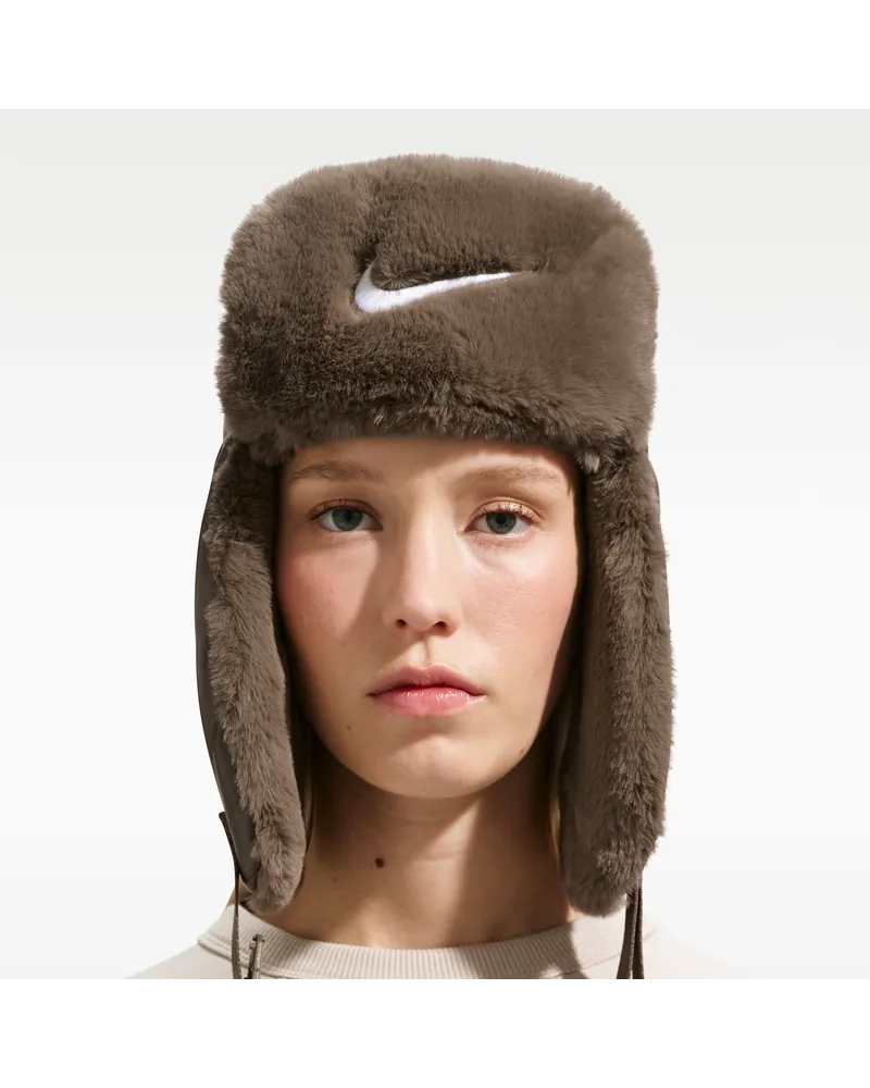 Nike Fly Trapper-Cap aus Leder - Braun Braun