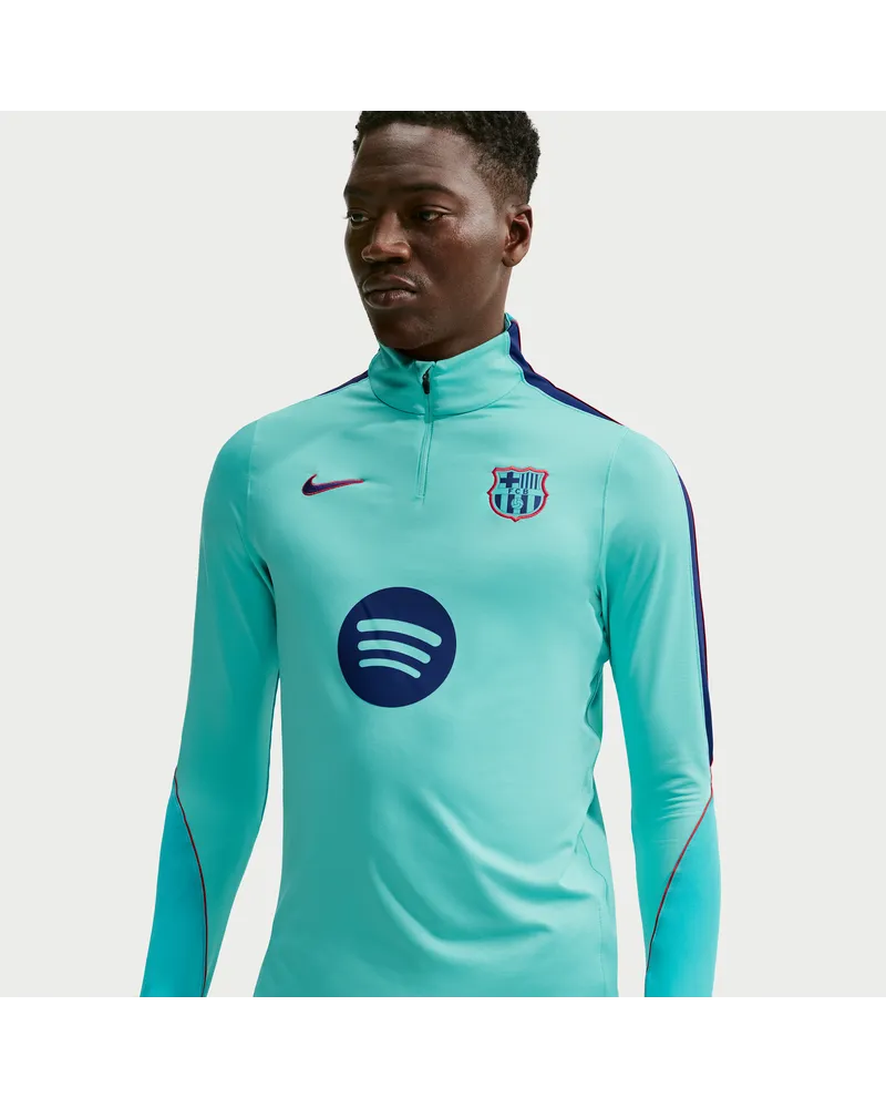 Nike FC Barcelona Strike Third  Dri-FIT Fußball-Drill-Oberteil aus Strickmaterial (Herren) - Grün Grün