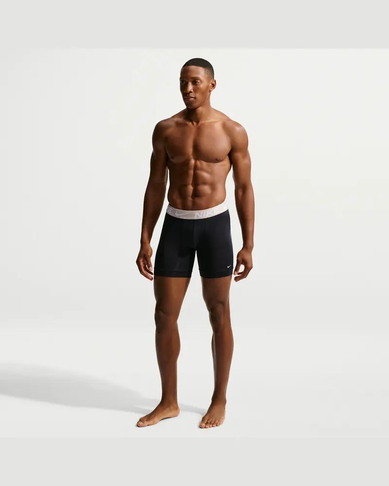 Nike Dri-FIT Essential Mikro-Boxershorts (3er-Pack) - Braun Braun