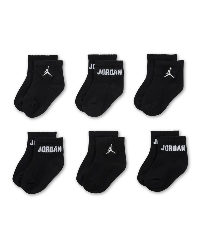 Jordan Everyday Essentials Knöchelsocken (Babys / Kleinkinder, 6 Paar) - Schwarz Schwarz