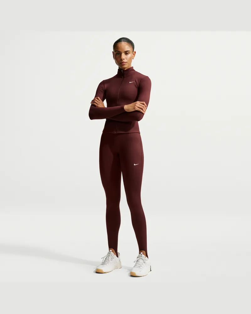 Nike One Stirrup-Leggings in voller Länge mit hohem Bund (Damen) - Lila Lila