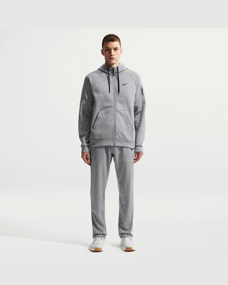 Nike Therma Therma-FIT Fitnesshose mit offenem Saum für Herren - Grau Grau