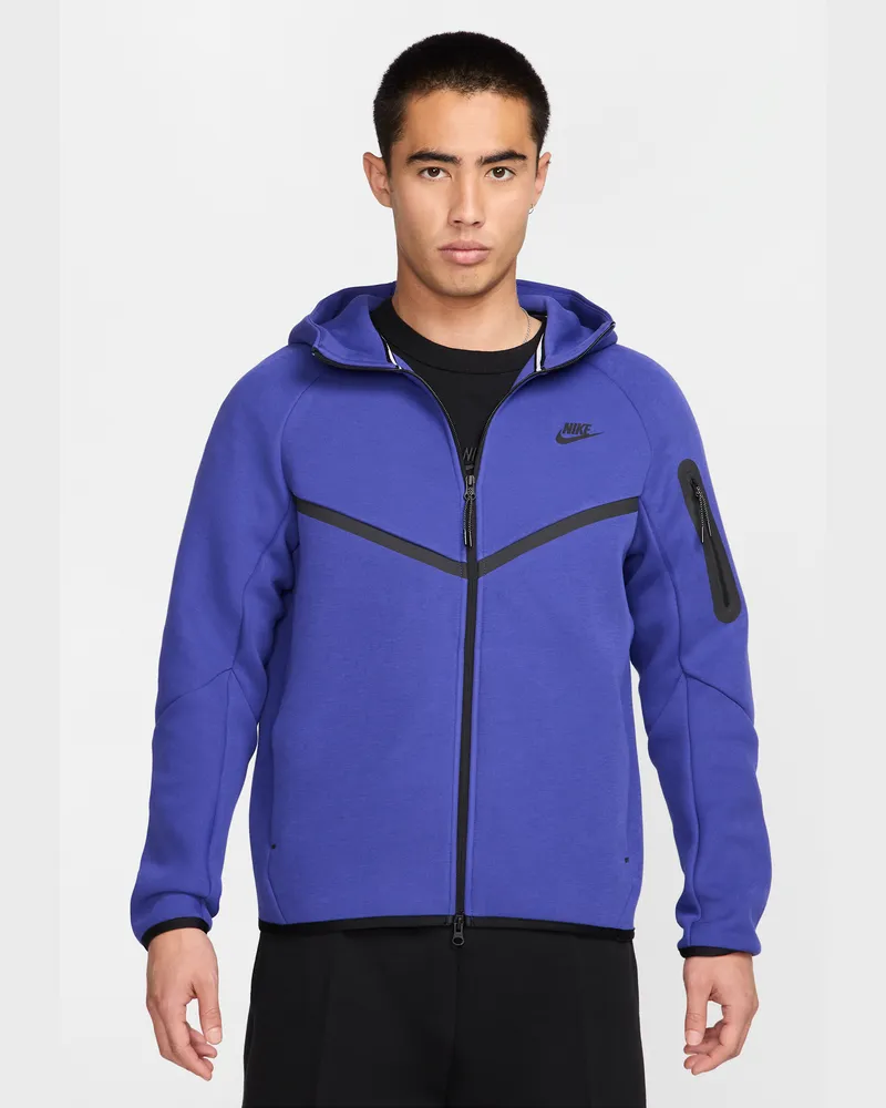 Nike Tech Windrunner-Jacke aus Fleece mit durchgehendem Reißverschluss (Herren) - Lila Lila